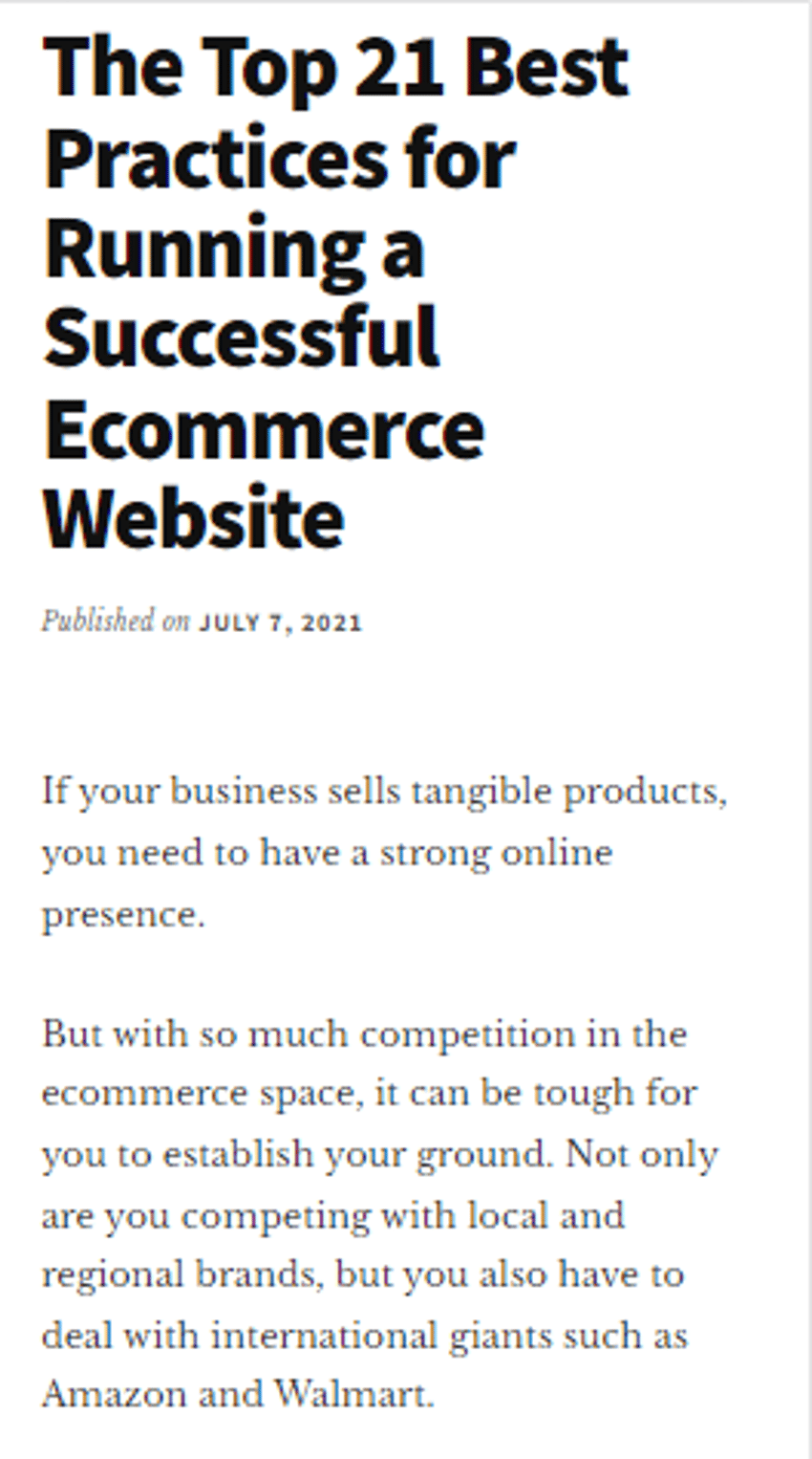 check out the full post [here](https://www.quicksprout.com/best-practices-for-running-a-successful-ecommerce-website/)